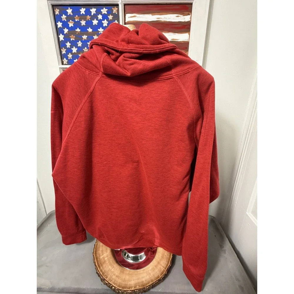 Nike‎ Dri-FIT Cowl Neck Pullover Sweatshirt Womens XL Red Raglan Long Sleeve